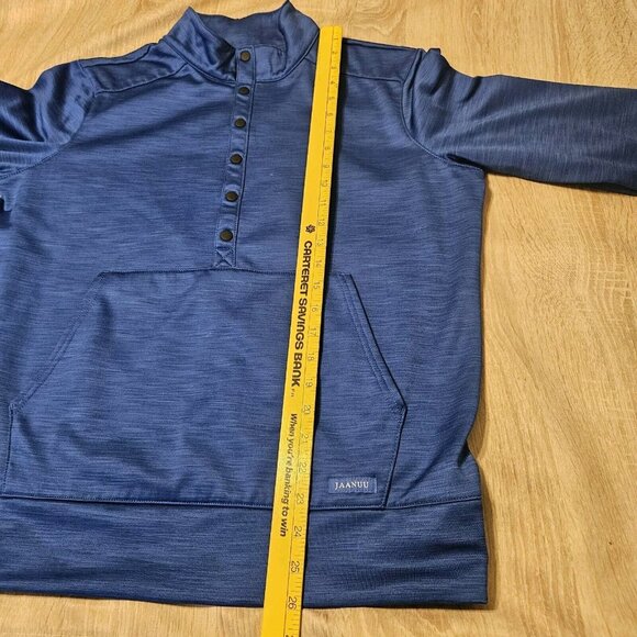 Jaanuu Half Snap Pullover Jacket Womens Size M Medical Scrub Blue - Picture 3 of 7